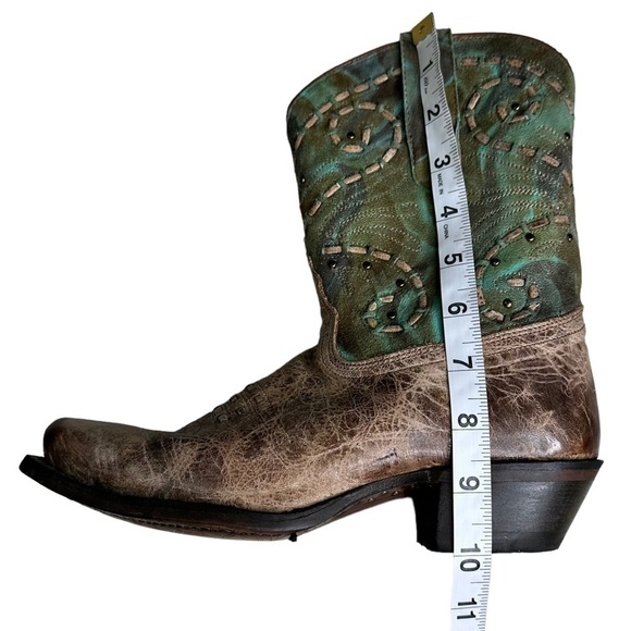 Tony Lama women's VF 6027 Vaquero Western SHORTY Boot leather Square toe… - Picture 8 of 12